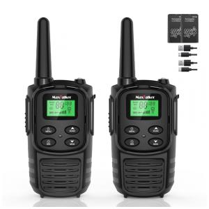 Rádio Comunicador Walkie Talkie MaxTalker Longo Alcance para Adulto, MT10 Recarregáveis FRS, Bateria Li-ion 1200mAh, Cabo USB-C