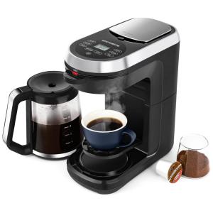 Máquina de Café Expresso 1.7L com Função de Autolimpeza, 110V, Sincreative, Preta