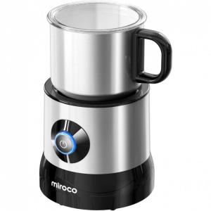 Batedor Elétrico de Leite Miroco 720ml Capacidade Aço Inoxidável Vaporizador Automático