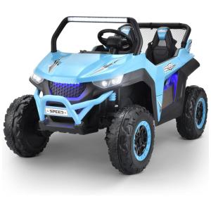 Carro, Carrinho Elétrico Infantil Off Road a Bateria 24V 2 Assentos com Controle Remoto 2.4G, JOYWHALE BW U20, Azul