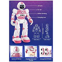 Brinquedo Robô Programável de Controle Remoto e Sensor de Gestos para Crianças - Presente de Aniversário Ideal para Meninos de 4 a 10