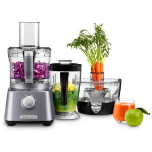 Processador de Alimentos Multifuncional 1.9L com 2 Velocidades, 500W, 110v, CUISINART CFP 800, Prateado