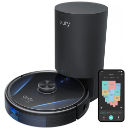 Aspirador de Pó Robô Eufy RoboVac LR30 com Conexão via APP WI FI, Auto Esvaziamento e Mapeamento Multinível, 110V, Preto