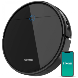 Tikom G7000 Aspirador de Pó Robô com Auto Carregamento, 110V, Preto