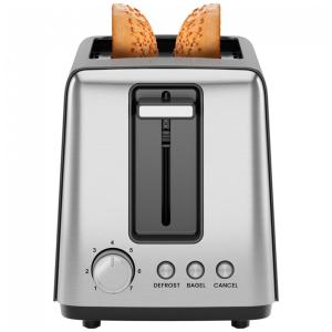 Torradeira Chefman 2 Fatias, 7 Níveis de Douramento, Bandeja Removível, Ideal para Pães Grossos e Bagels com Função de Descongelar