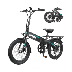 Bicicleta Elétrica Dobrável Gotrax R1 Preta 20", 40mi Autonomia, Motor 500W Pico, Bateria 48V 7,8Ah, LCD, 5 Marchas, Disco, Ultralight