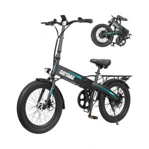 Bicicleta Elétrica Dobrável Gotrax R1 Preta 20", 40mi Autonomia, Motor 500W Pico, Bateria 48V 7,8Ah, LCD, 5 Marchas, Disco, Ultralight