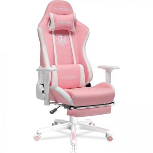 Cadeira de Escritório Gamer Ergonômica e Reclinável com Apoio para Lombar, GTRACING, Preto