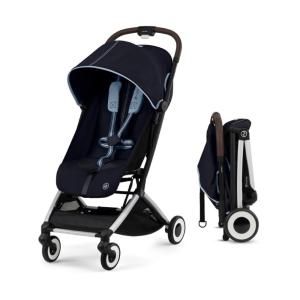 Carrinho de Bebê Ultraleve com Almofada do Assento, Alça de Transporte e Dobra Rápida com Uma Mão, Cybex Orfeo, Azul Escuro