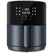 Fritadeira Elétrica AirFryer 6L com Painel Digital e Temperatura Ajustável, 110V 1700W, PETALIRS, Preto