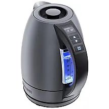 Chaleira Elétrica 1,8 Litros com Controle de Temperatura e 5 Predefinições, Aço Inoxidável, 110V, Chefman, Cinza