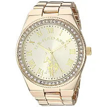 Relógio An de qartzo para mlher com alça de liga, 85, U.S. POLO ASSN. USC40224, Dorado
