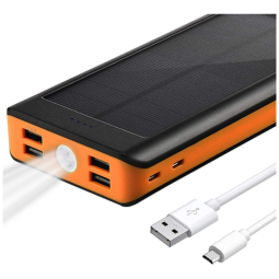 Powerbnak Solar Carregador 30000mAh LED Alta Performance Escritório Viagem