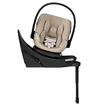 Cadeirinha Cybex Aton G2 Swivel Bege Giratória 180° com Perna de Apoio 1,8 a 13,6 kg