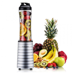 Mini Liquidificador Portátil 550mL com Carregamento USB, 300W, 110v, LA REVEUSE LARB1801S, Prateado