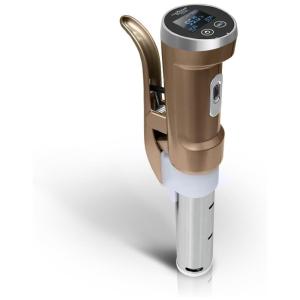 Termocirculador Sous Vide 1200 Watt Display LCD Digital, Aço Inoxidável Uso com Sacos Ziplock, NUTRICHEF AZPKPC120GD, Marrom Claro