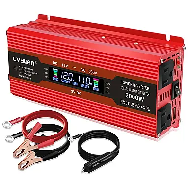 Inversor de Potência Automotivo 2000W,