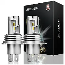 Kit Xenon Lâmpadas LED Branca 12000 Lumens 6500K, H4, 9003, HB2 2 Peças, AUXLIGHT, Prateado