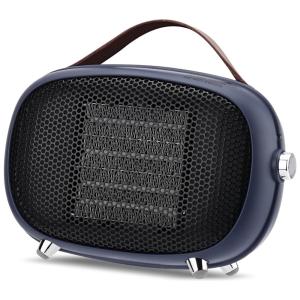 Aquecedor de Cerâmica Elétrico Portátil, 3 Configurações, 800W, 110v, GODCONE M7, Azul