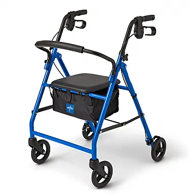 Andador Rollator Medline Aço Dobrável