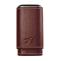 Estojo Para Charutos Xikar Envoy Conhaque Capacidade Para 3 Charutos Calibre 52 Couro Armada Cedro Espanhol