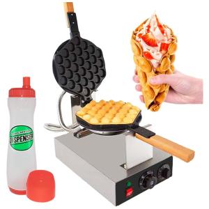 Máquina de waffle elétrica antiaderente, GORILLAROCK, Prateado