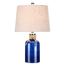 Abajur Luminária de Mesa em Vidro, Estilo Mediterrâneo Costeiro com 59 cm de Altura para Quarto, Sala de Estar e Escritório, 110V 100W