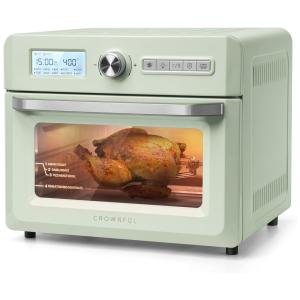 CROWNFUL Forno Elétrico de Bancada 18L com 10 Funções e 8 Acessórios, 110V, Verde