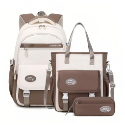 Mochila escolar Mildame infantil juvenil rosa, conjunto 3 peças, mochila leve infantil, unissex, com pingente decorativo, à prova d’água