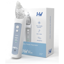Aspirador Nasal Elétrico para Bebê HEYVALUE Recarregável com Sons Suaves, Azul