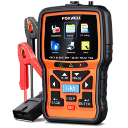Scanner Automotivo FOXWELL NT301 Plus 2 em 1 com Teste de Bateria 12V, Tela 2,8", Diagnóstico OBD2 Profissional para Veículos 1996+