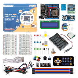 Kit inicial ACEBOTT QE200 ESP32 com 96 itens eletrônicos compatível Arduino e Scratch com placa ESP32 Max V1.0
