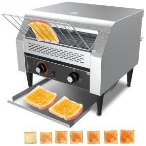 Torradeira Elétrica até 450 Torradas por Hora 1300W Aço Inoxidável, 110v, PYY, Prateado