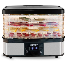 Desidratador de Alimentos, com 5 bandejas, 250W, 110v, KUPPET CN1159, Prateado