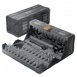 Kit de Chaves de Fenda Elétrico de Precisão EZARC 181 Peças Preto 3 Torques 0,16-0,3 N.m 160 Bits CR-V
