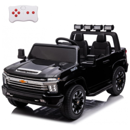 Carro Elétrico Infantil Chevrolet a Bateria 24V com 2 Lugares, Música, Luz LED e Controle Remoto, POSTACK, Azul