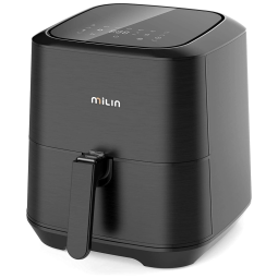 MILIN Fritadeira Elétrica, AirFryer 7,5L, Multifuncional, Tela de LED, 110V, 1700W, Preta