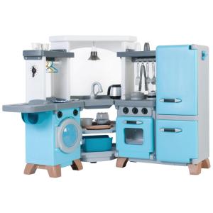 Cozinha de Brinquedo Interativa com Luzes, Sons e 29 Acessórios para Crianças de 3 Anos ou Mais, Step2, Azul
