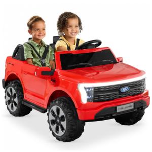 Carro Elétrico Infantil Licenciado Best Choice Products Ford F-150 Lightning 24V Vermelho, 2 Lugares, com Controle Remoto e Bluetooth