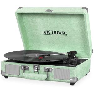 Vitrola Toca Discos com Bluetooth 3 Velocidades e Alto Falantes, 110v, VICTROLA VSC 550BT LMN, Verde