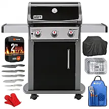 Churrasqueira a Gás com 3 Queimadores e 12 Acessórios, Weber Spirit E 310, Prata