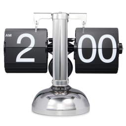 Relógio de Mesa Vintage Digital Flip Automático a Bateria, Wkevnu Barco, Preto