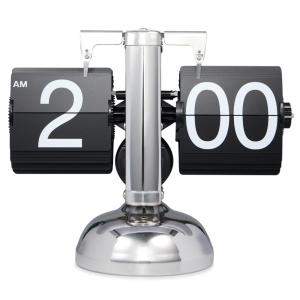 Relógio de Mesa Vintage Digital Flip Automático a Bateria, Wkevnu Barco, Preto