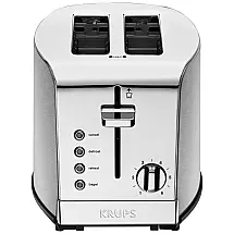 Torradeira Elétrica, 2 fatias, Aço Inoxidável, 110v, KRUPS KH732D50, Cinza