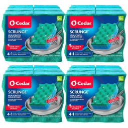 Kit Esponja de Limpeza Esfoliante Multiuso Resistente ao Odor, 24 Un, O Cedar