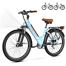 Bicicleta Elétrica Cybervelo EK2 1500W, Autonomia 128 km, Suspensão Completa, Freios a Disco, Tela LCD, 7 Velocidades, Aço Reforçado, Azul