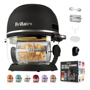 Fritadeira Elétrica Airfryer 6 em 1, 4,7L com Visibilidade 360, sem BPA e Modo de Autolimpeza, 110V 1500W, Fritaire, Preto