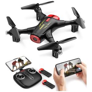 X400 Mini Drone com Câmera 720P WiFi para Crianças e Adultos, Controle por App, 2 Baterias, SYMA, Preto