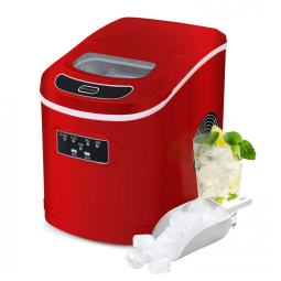 Máquina de Gelo Compacta Portátil com Capacidade para 12 kg em 24H, 110V 120W, Whynter IMC270MB, Vermelha