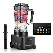 Liquidificador Profissional 8 em 1, 2L com Painel LED, Temporizador, 8 Velocidades e Pulso, 110V 2000W, Amzchef, Preto
